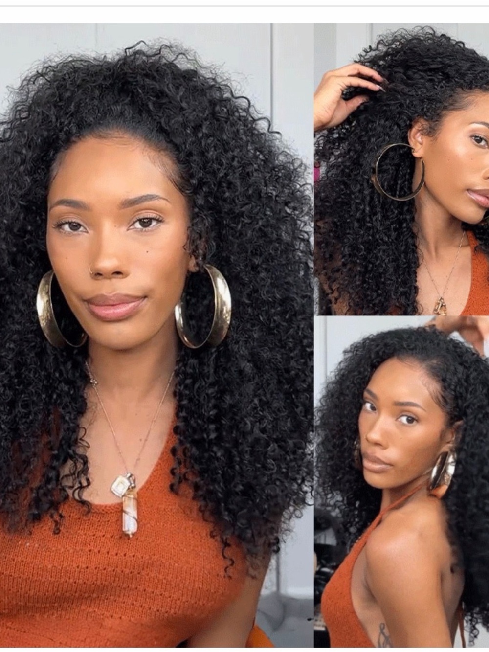 Premium Black Curly Hair Extension - Natural Volume